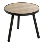 Paris Prix Table d'Appoint Design  Qanaq  40cm Noir & Chêne