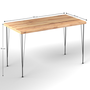 Voir la diapositive 6 : CONCEPT USINE Ensemble repas table et chaises industriel bois et noir SQUARE