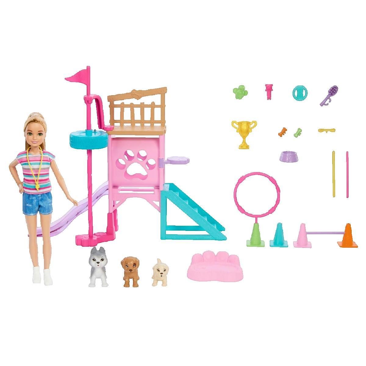 MATTEL Poupée Barbie Stacie avec set de jeu et accessoires multicolores