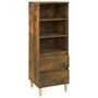 Voir la diapositive 2 : VIDAXL Buffet haut Chene fume 40x36x110 cm Bois d'ingenierie