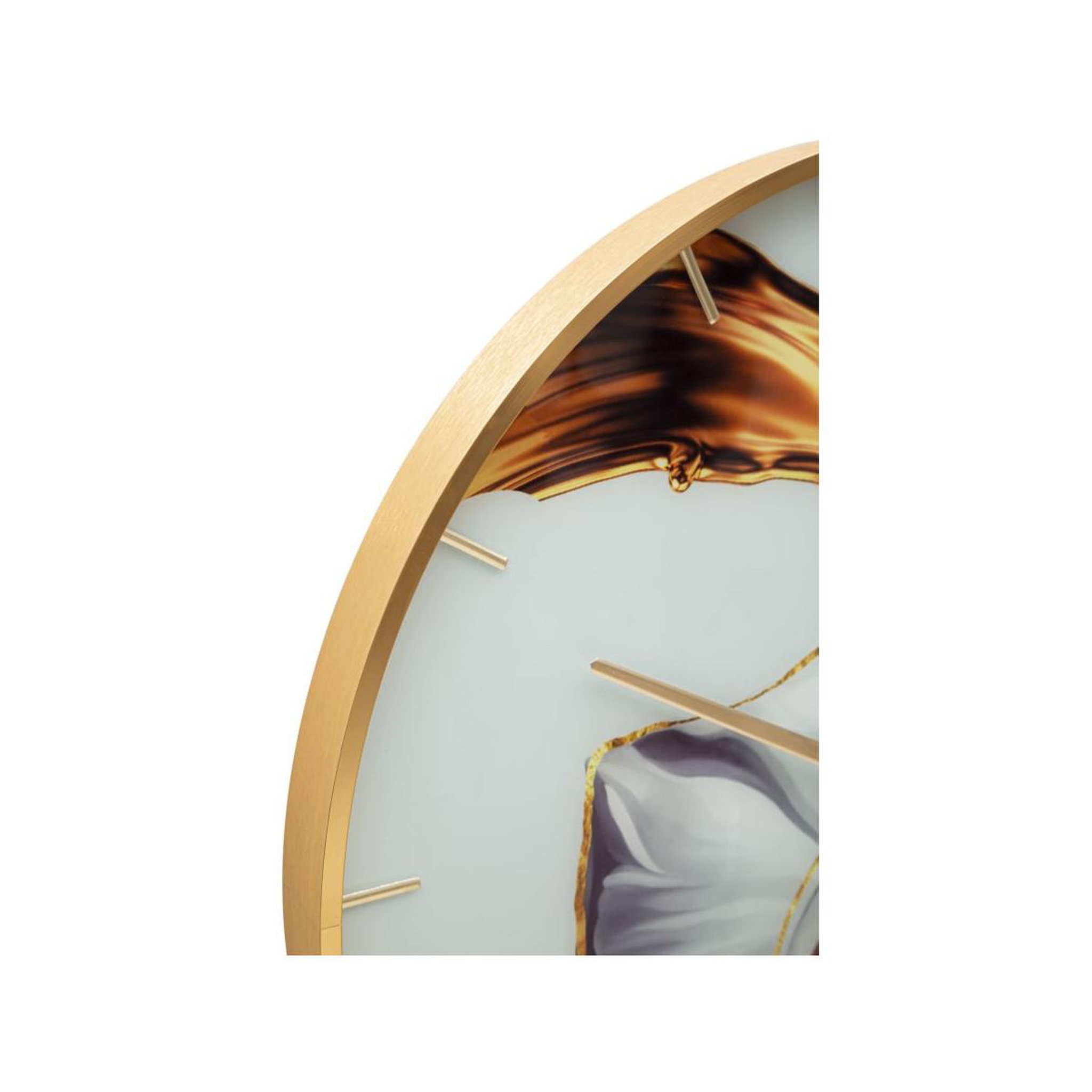 Voir la diapositive 4 : Paris Prix Horloge murale en verre  rose  60cm multicolore