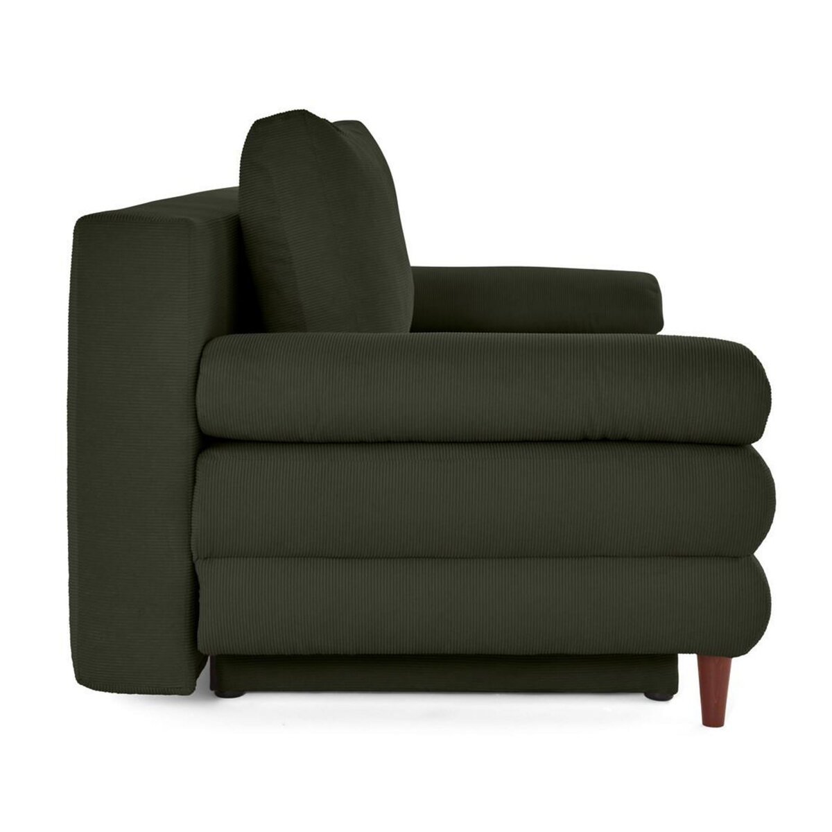 BEST MOBILIER Wonder - canapé 3 places convertible avec coffre en velours côtelé