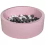  Piscine à balles blanc, gris - 150 balles rose