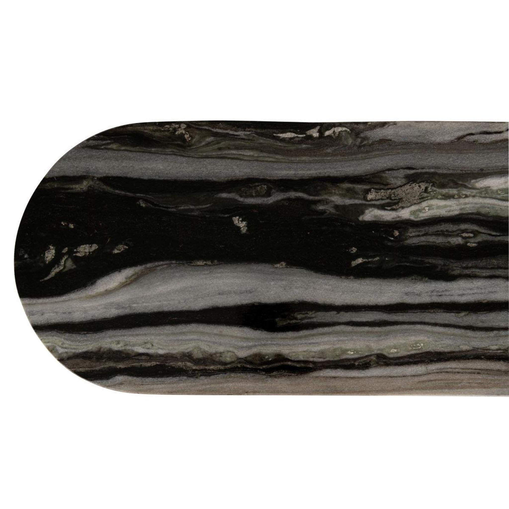 Voir la diapositive 5 : J-LINE Console en marbre  mathilde  140cm noir & gris