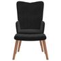 Voir la diapositive 3 : VIDAXL Chaise de relaxation avec repose pied Noir Velours