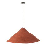 Paris Prix Lampe Suspension en Jonc de Mer  Angelique  82cm Terracotta