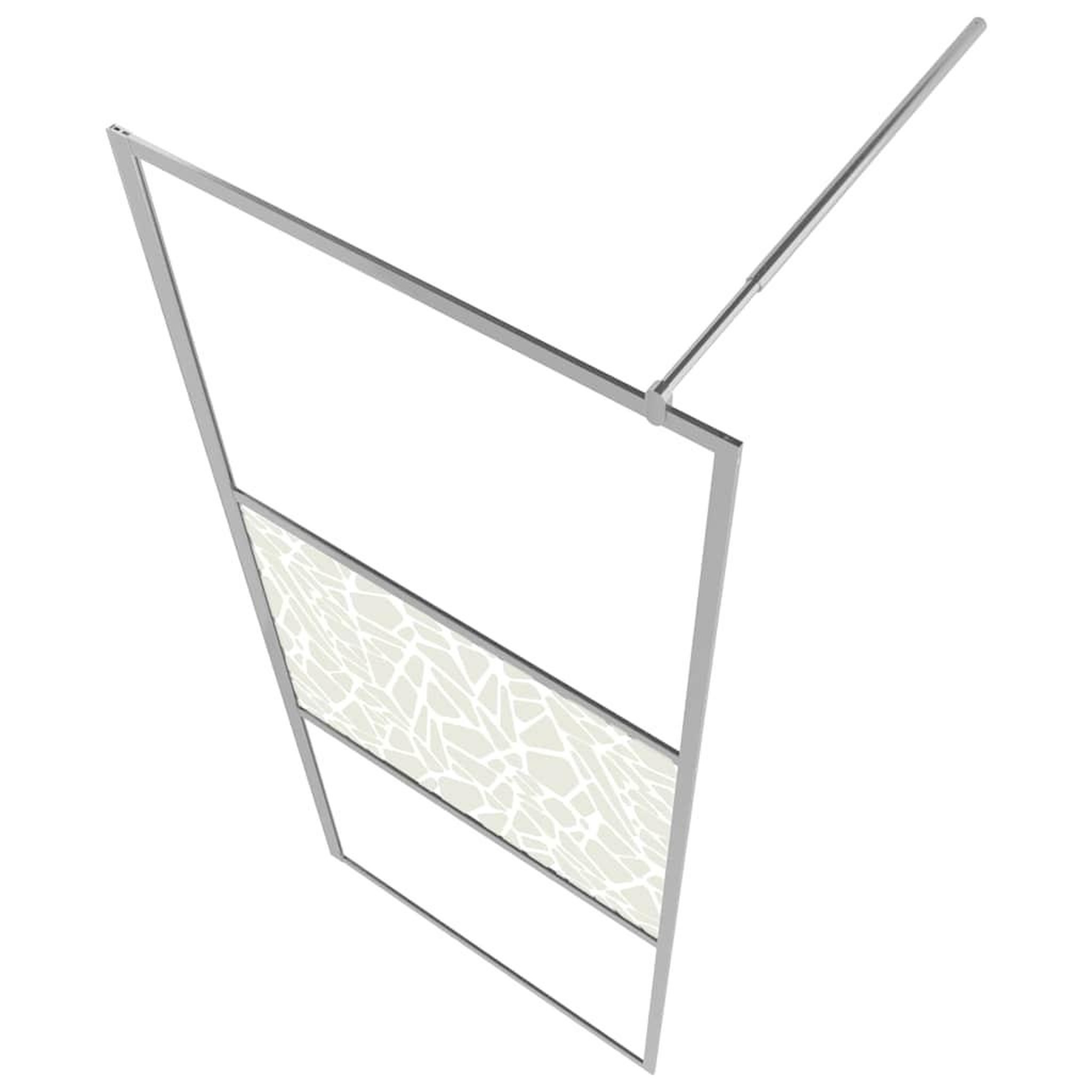 Voir la diapositive 4 : VIDAXL Paroi de douche a l'italienne a verre ESG pierre 140x195 cm