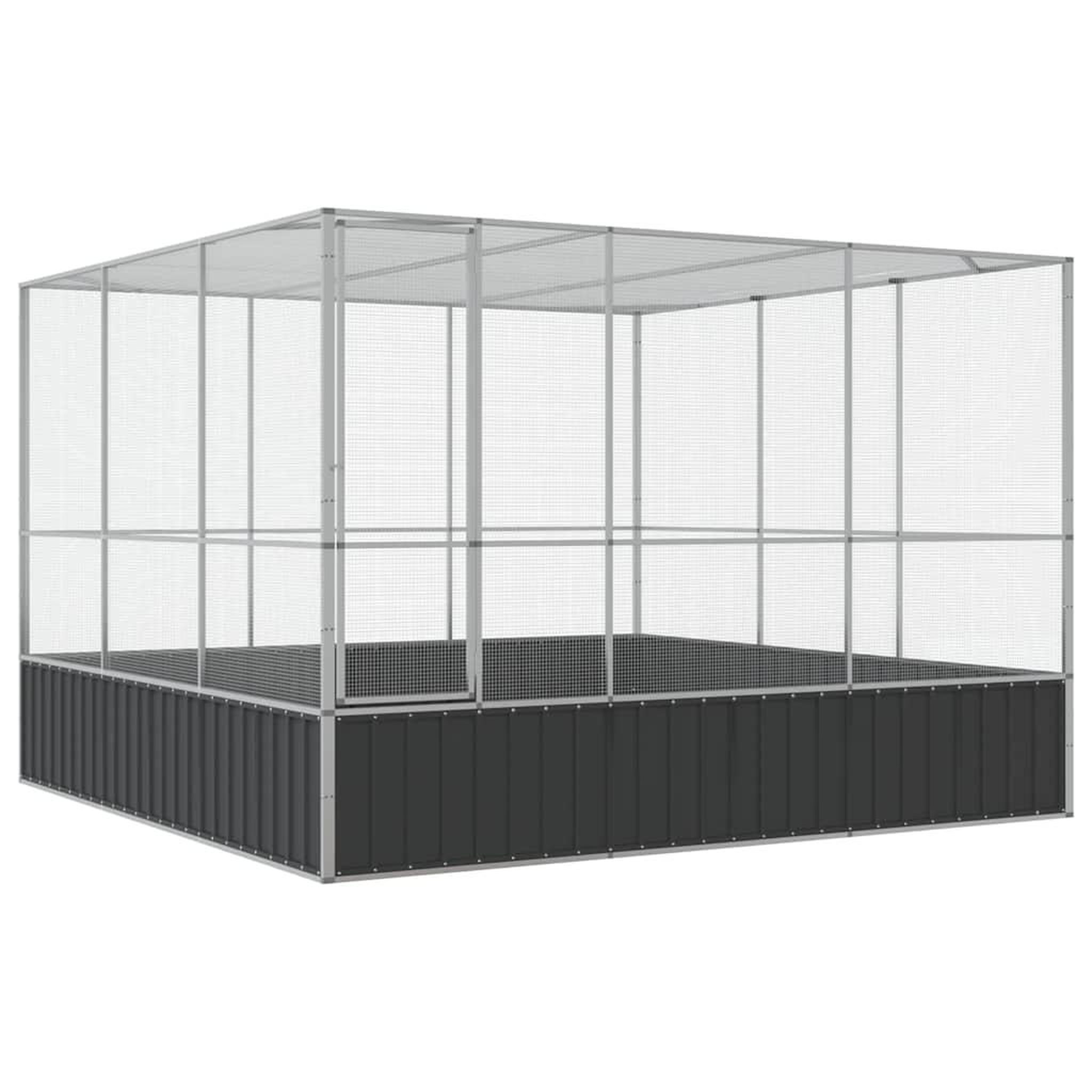 Voir la diapositive 2 : VIDAXL Voliere argente 311x307x212 cm acier
