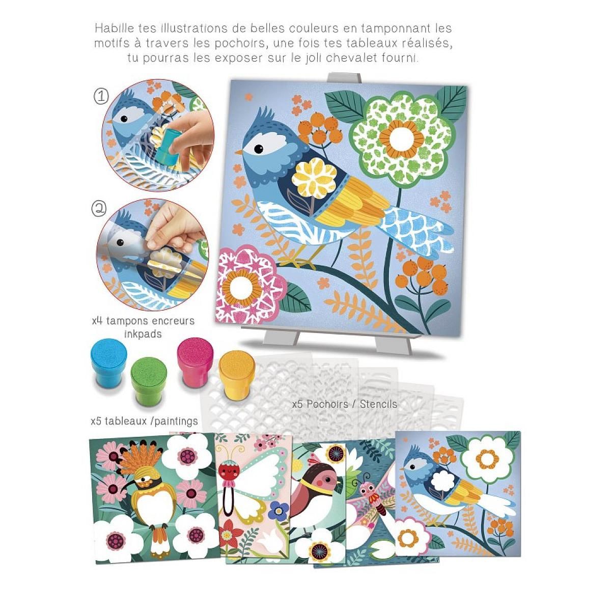 CREALIGN Pochoirs motifd Couleur de printemps