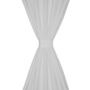 Voir la diapositive 3 : VIDAXL 2 pcs Rideau a Passant Micro Satin Blanc 140 x 225 cm