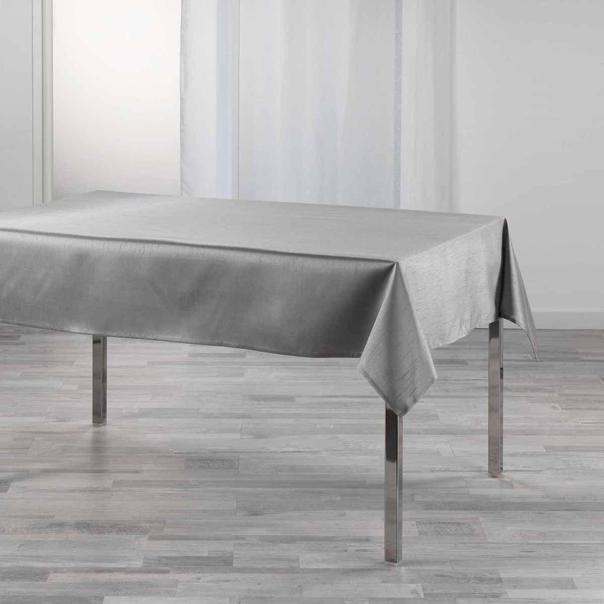 Douceur d'Intérieur Nappe rectangulaire  shana  150x240cm gris perle