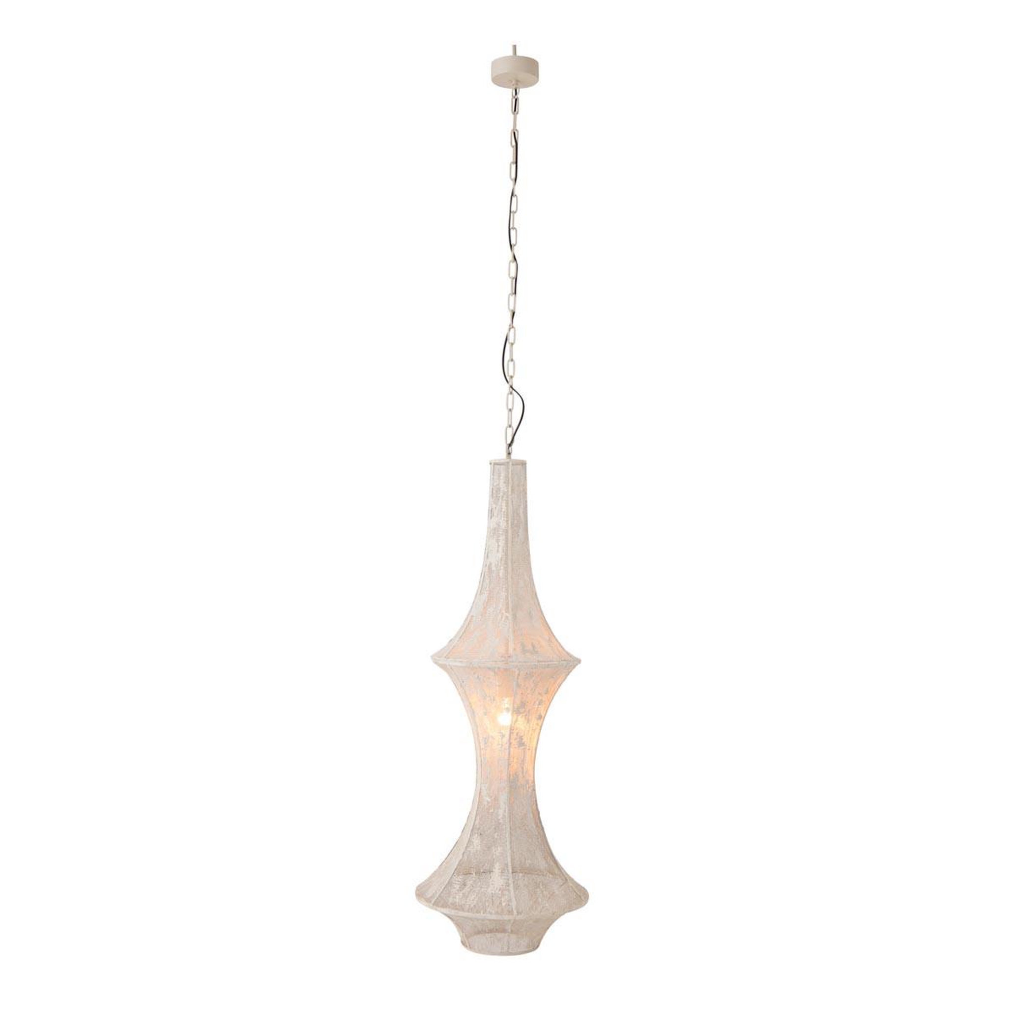 Voir la diapositive 2 : J-LINE Suspension en Métal  Obi  225cm Blanc