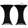 Voir la diapositive 2 : VIDAXL Housses elastiques de table Ø 80 cm Noir 4 pcs