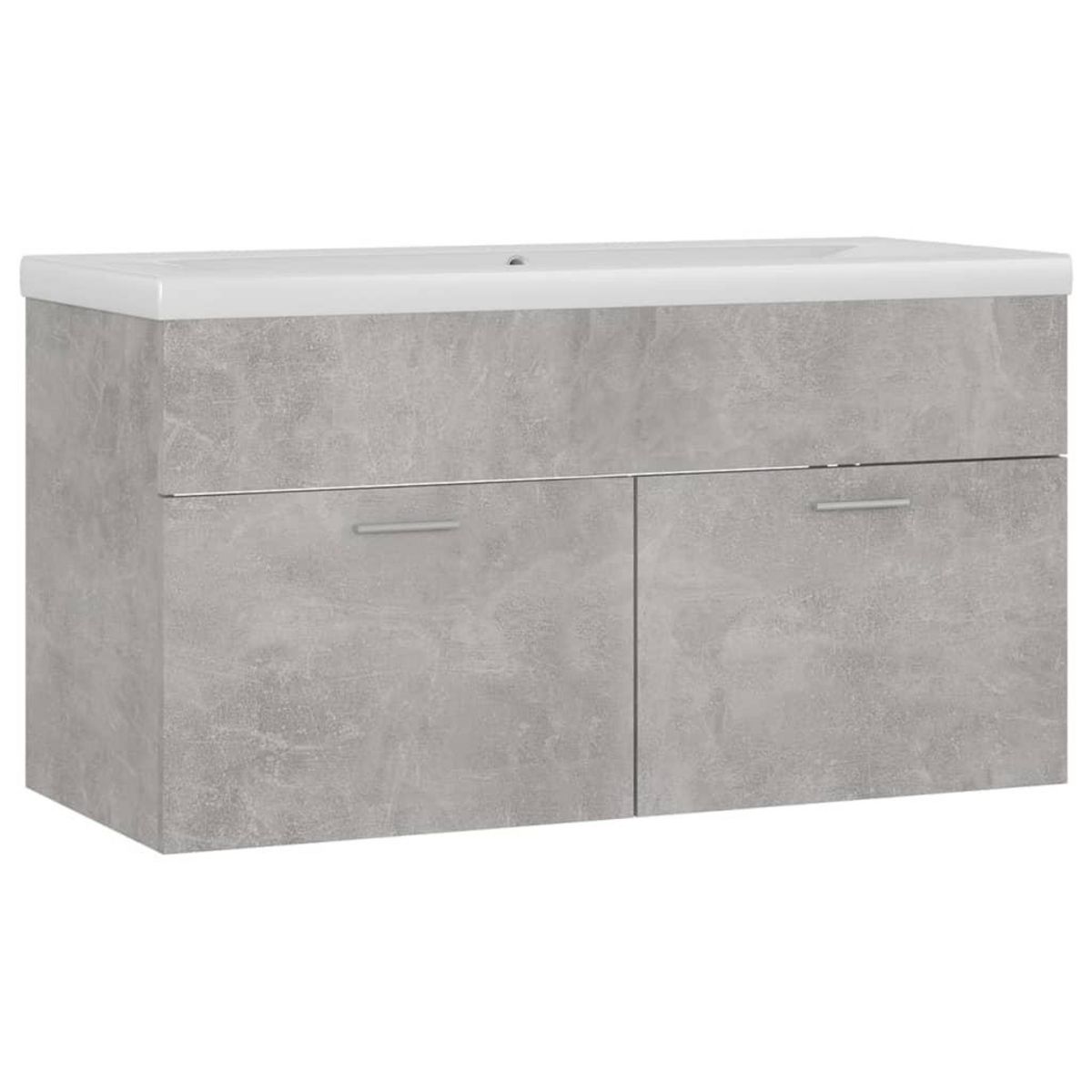 VIDAXL Armoire d'evier et lavabo integre Gris beton Bois d'ingenierie