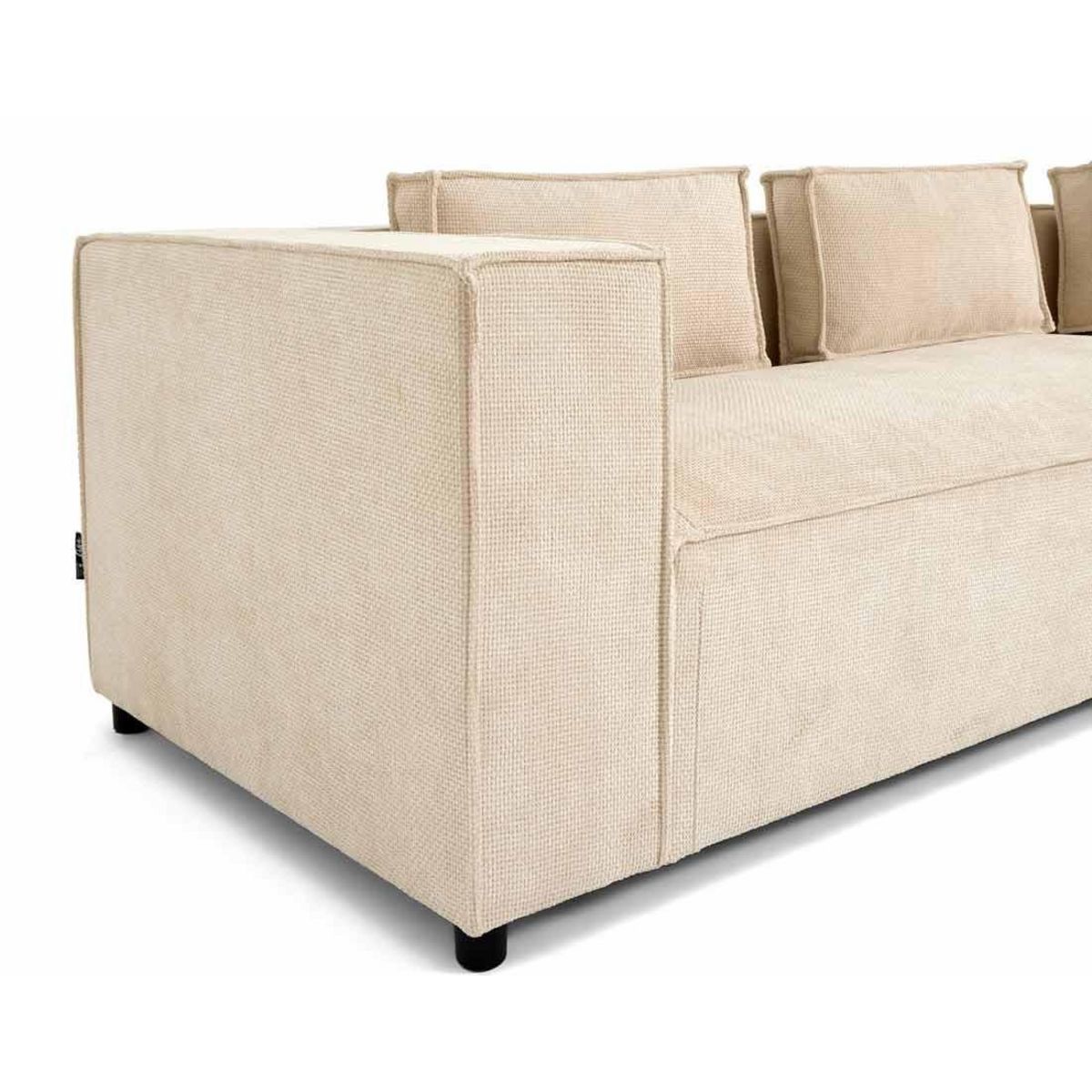 LISA DESIGN Stella - canapé d'angle droit - 4 places - en tissu texturé