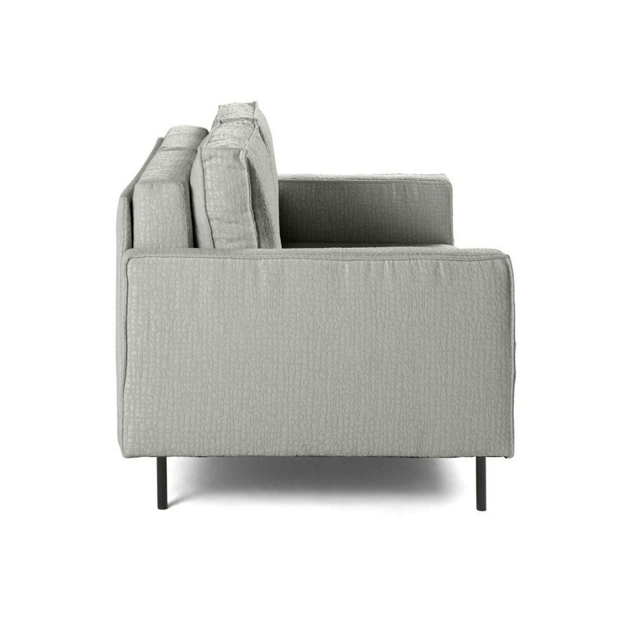 LISA DESIGN Charlie - canapé droit 2 places - en tissu velours relief