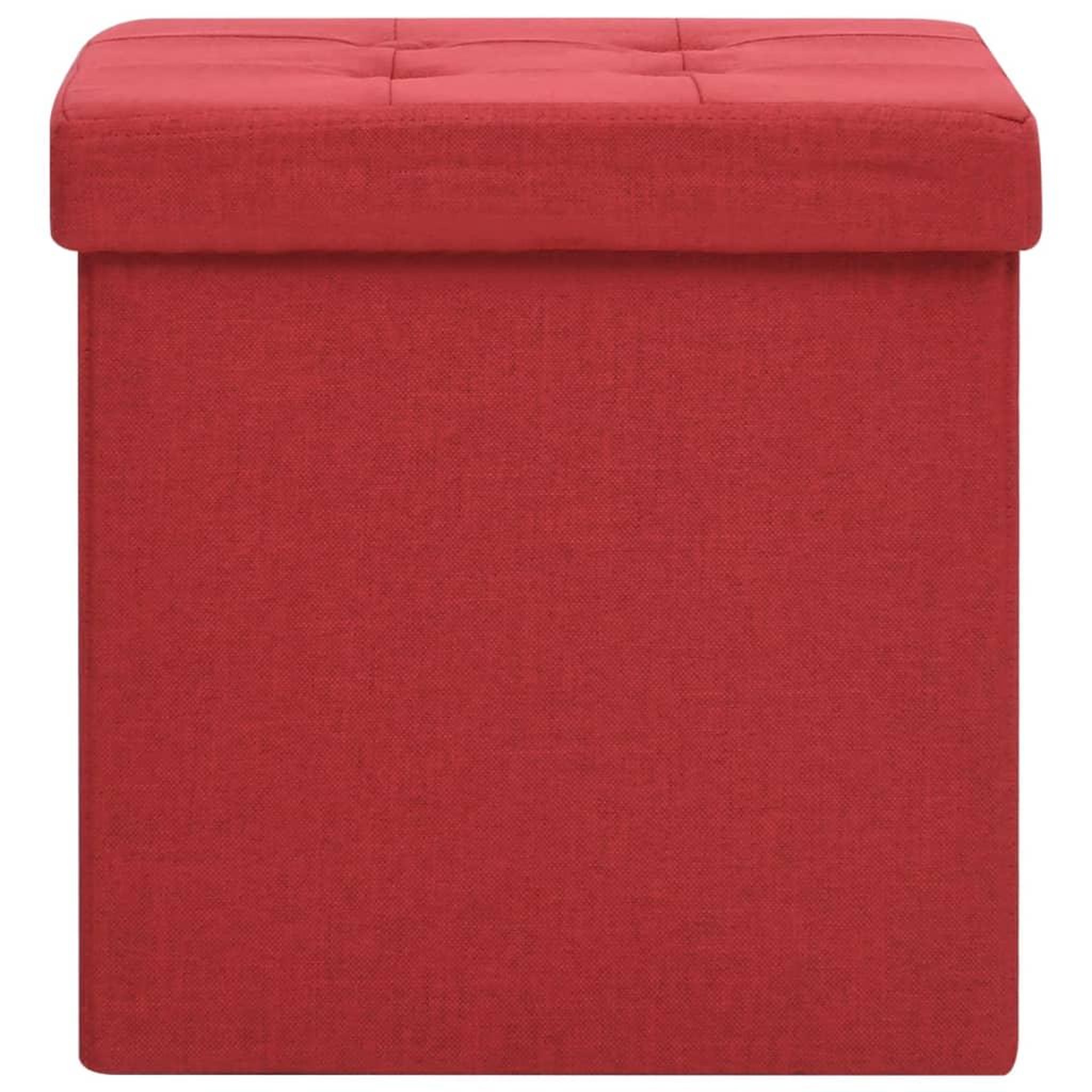 Voir la diapositive 4 : VIDAXL Tabourets de rangement pliables lot de 2 bordeaux Faux lin
