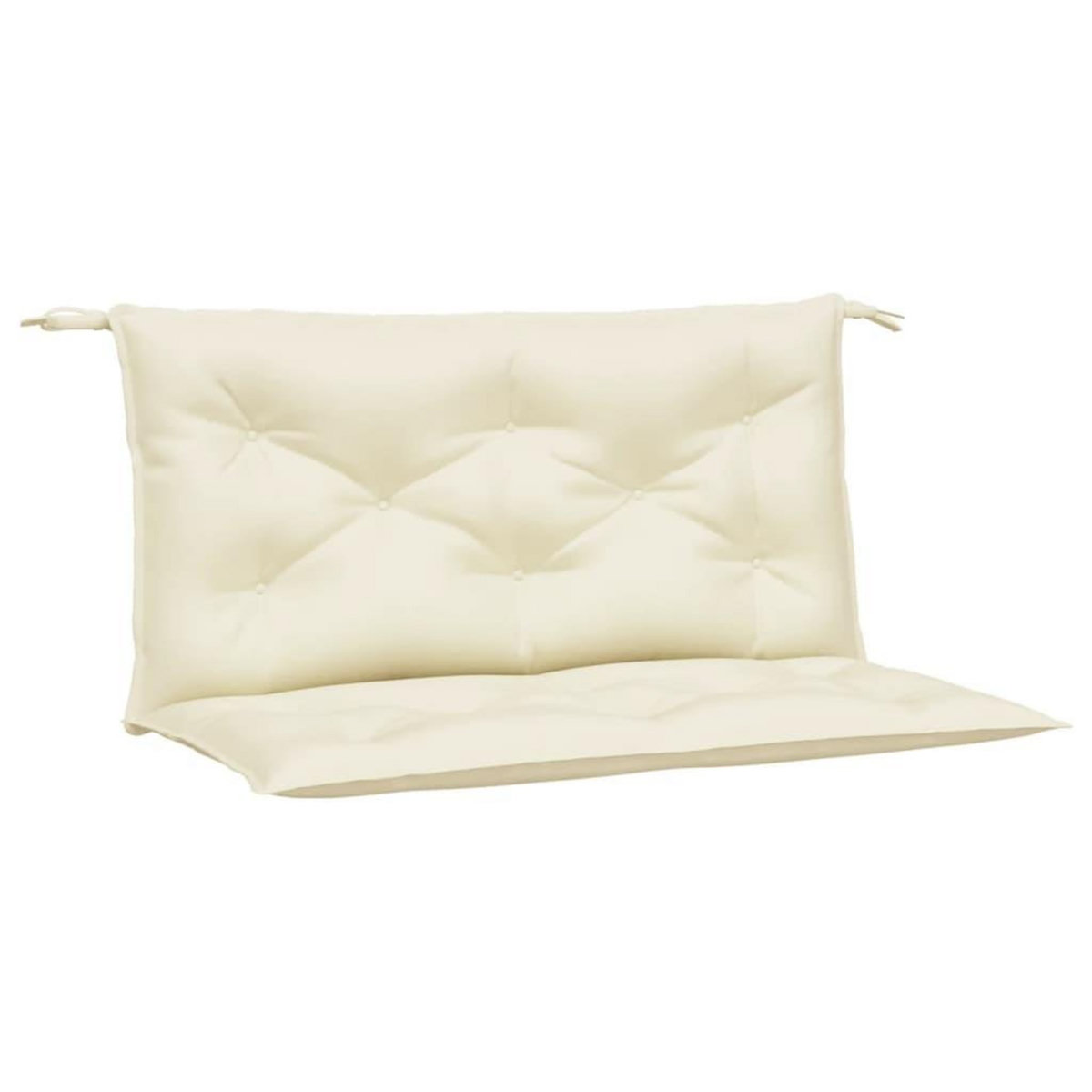 VIDAXL Coussins de banc jardin lot de 2 creme 100x50x7 cm tissu oxford