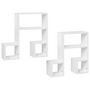 Voir la diapositive 2 : VIDAXL Etageres murales 2pcs blanc brillant 50x15x50cm bois ingenierie