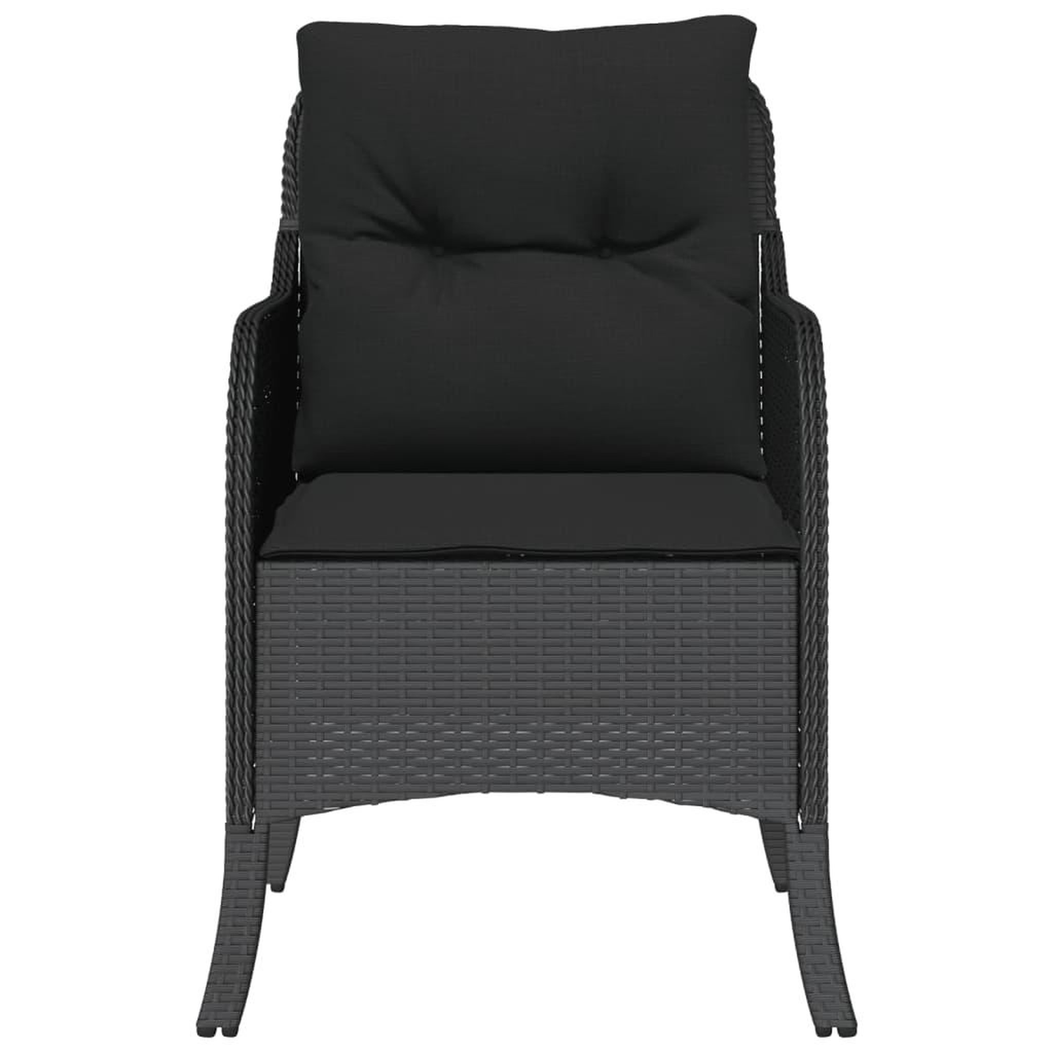 Voir la diapositive 5 : VIDAXL Chaises de jardin avec coussins lot de 2 noir resine tressee