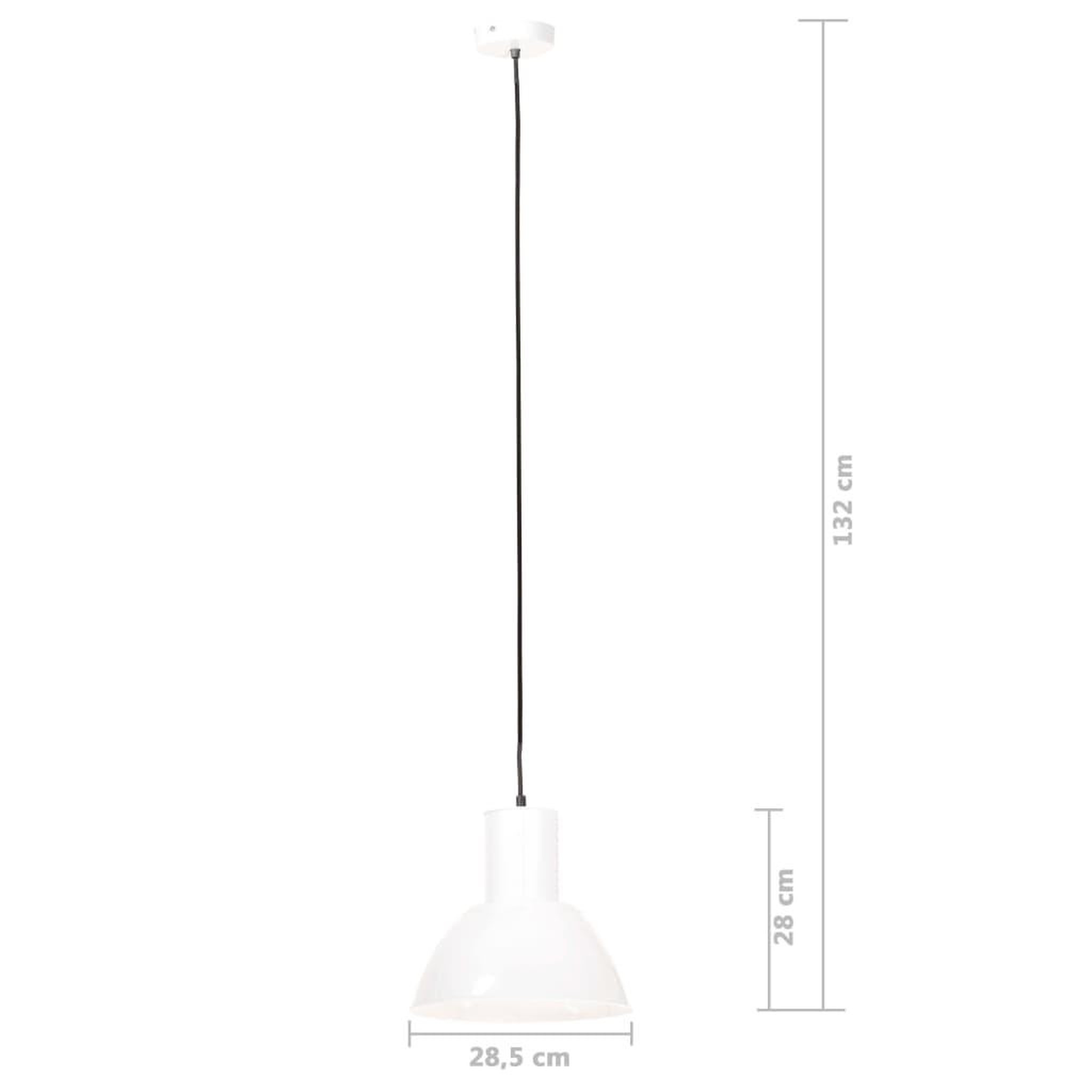 Voir la diapositive 6 : VIDAXL Lampe suspendue 25 W Blanc Rond 28,5 cm E27