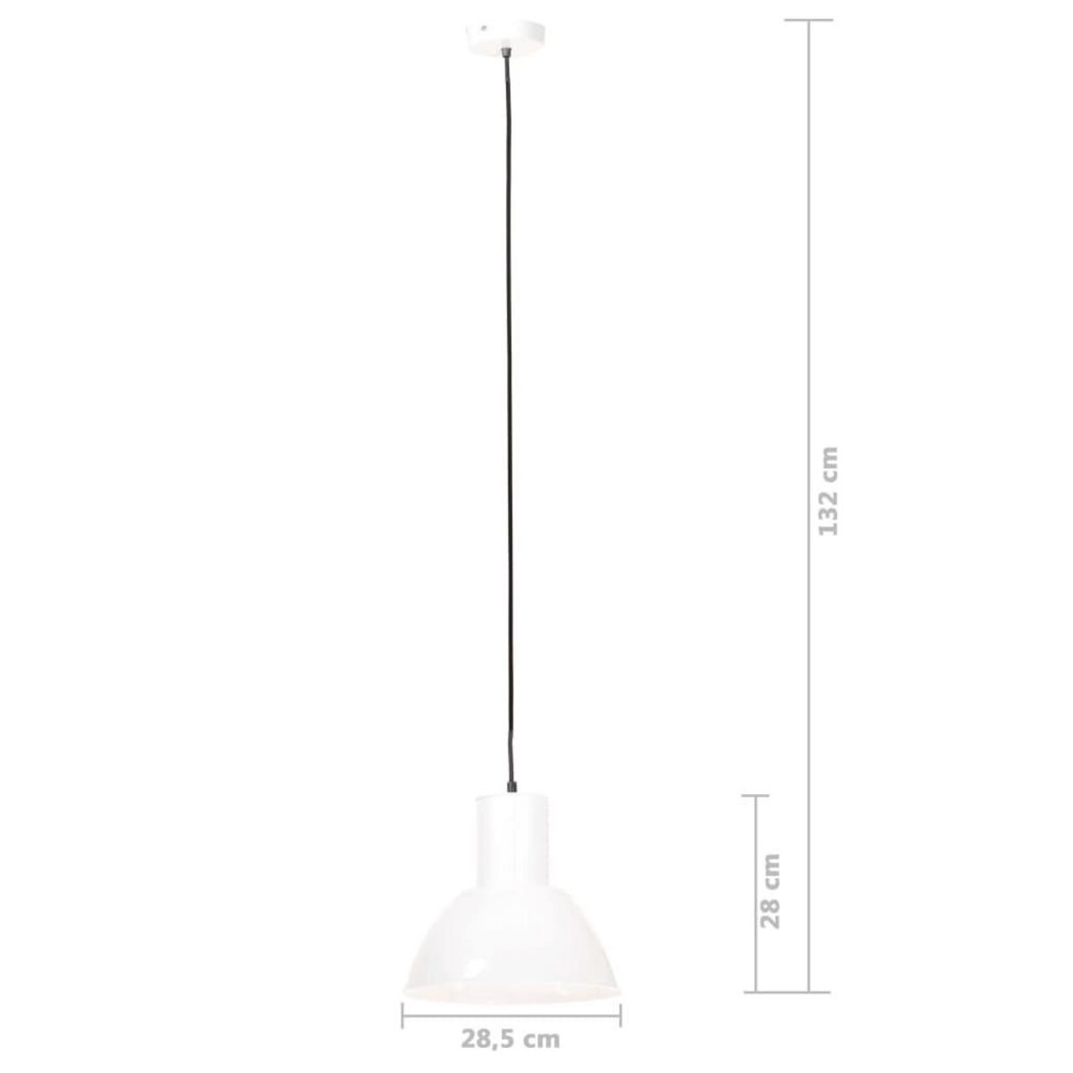 VIDAXL Lampe suspendue 25 W Blanc Rond 28,5 cm E27