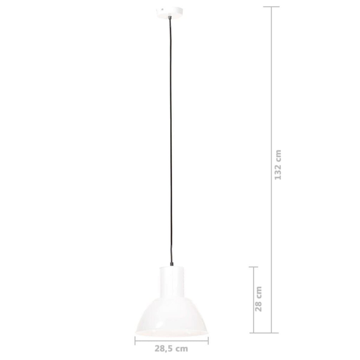 VIDAXL Lampe suspendue 25 W Blanc Rond 28,5 cm E27