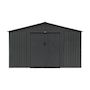 Voir la diapositive 5 : SWEEEK Abri de jardin en métal - Slack - 12.99 m² anthracite - Deux portes coulissantes. kit de fixation sol inclus. L 341 x 386 x 211cm