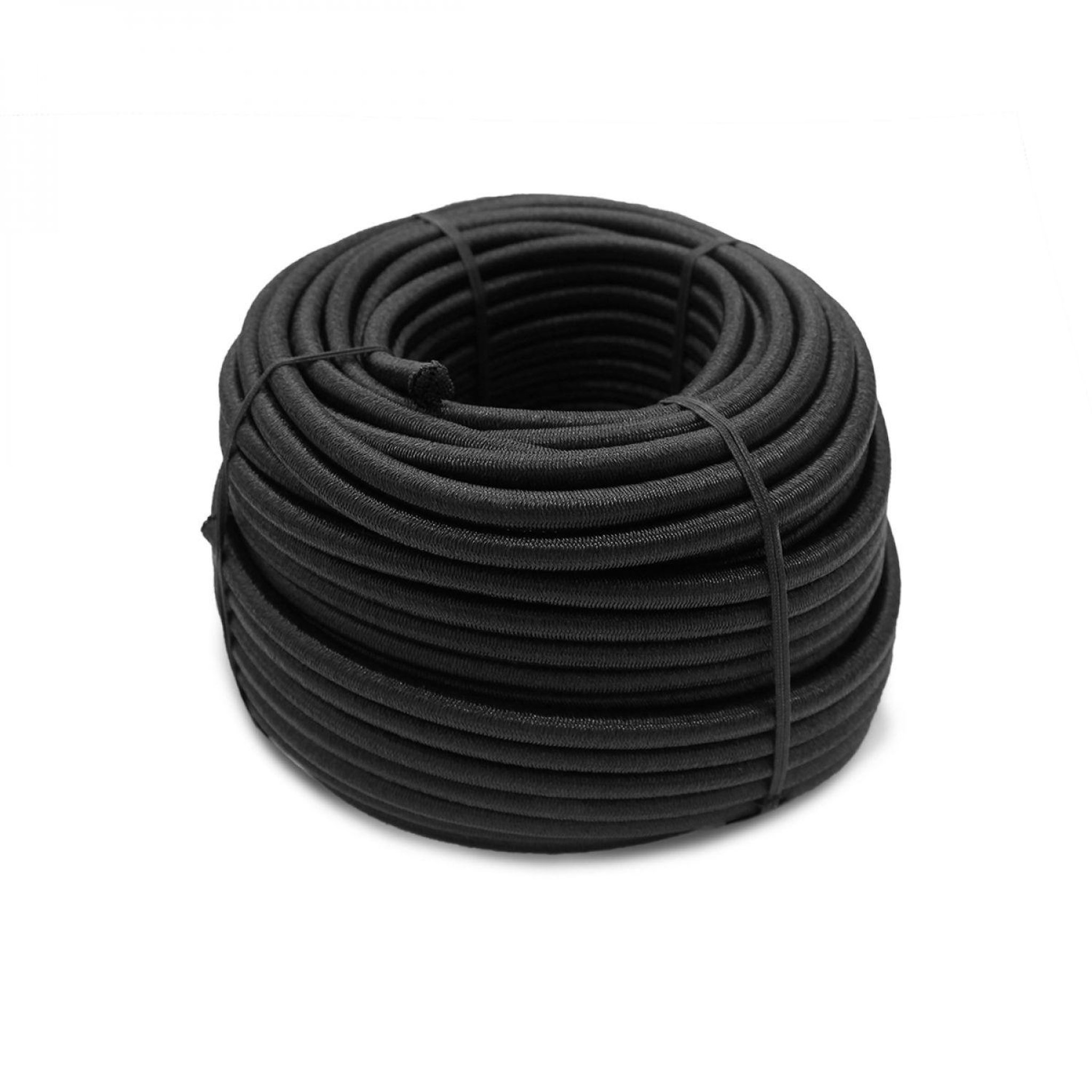 Voir la diapositive 1 : LINXOR Bobine, rouleau de tendeur élastique - 50 mètres x 10 mm - Noir