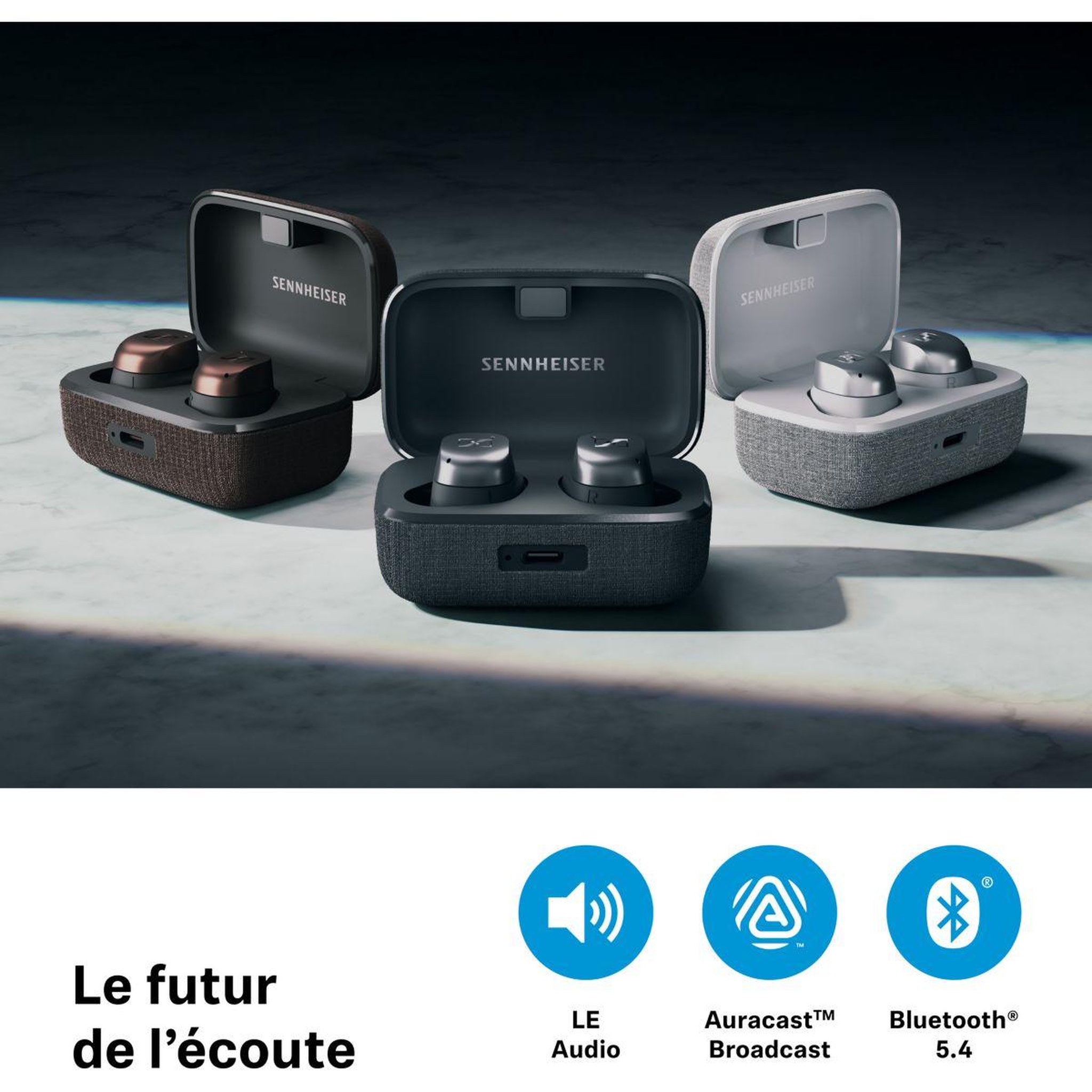 Voir la diapositive 5 : Sennheiser Ecouteurs Momentum True Wireless 4 Graphite