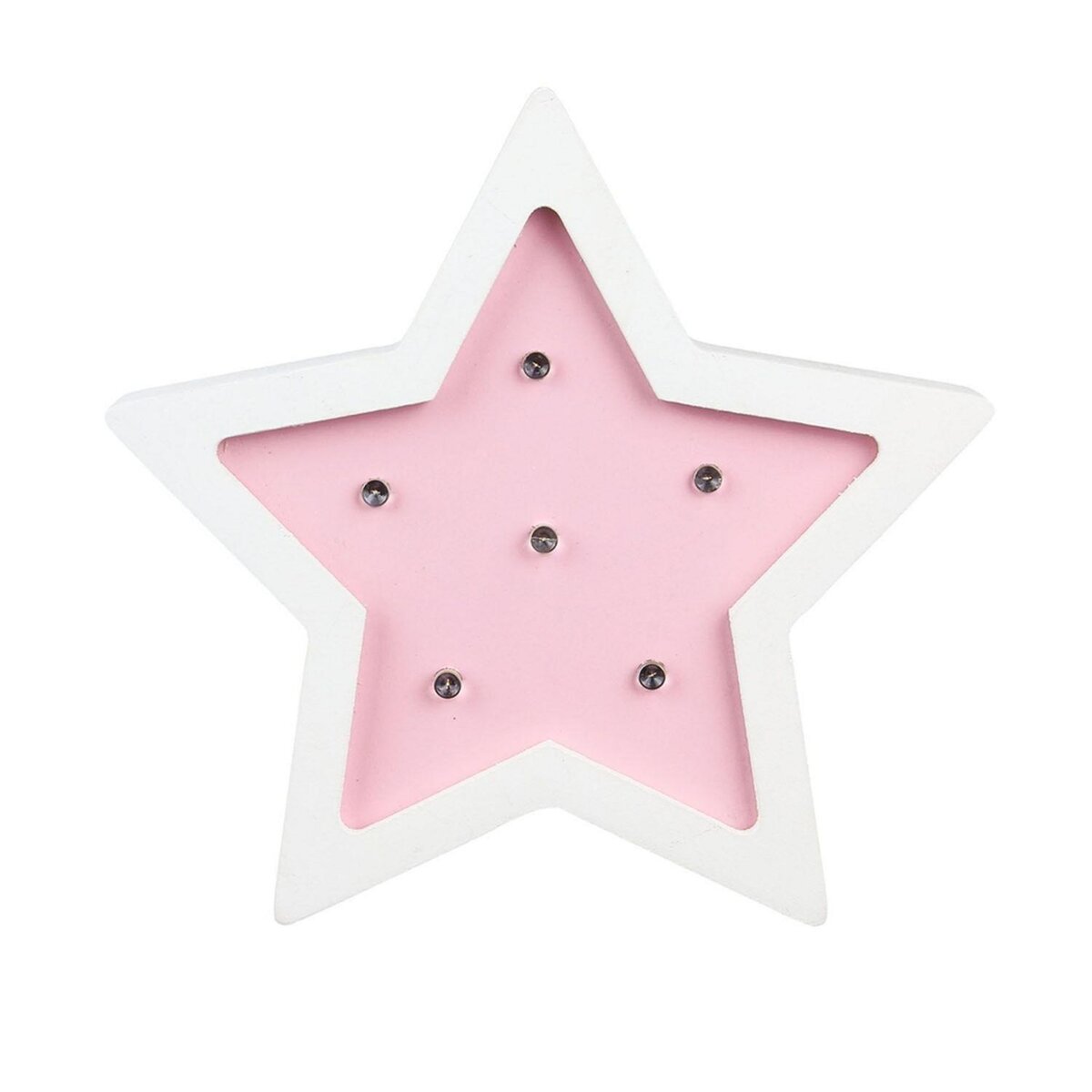 Hello Kids Lampe en bois enfant Etoile - H. 13 cm