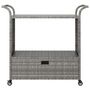 Voir la diapositive 3 : VIDAXL Chariot de bar avec tiroir Gris 100x45x97 cm Resine tressee