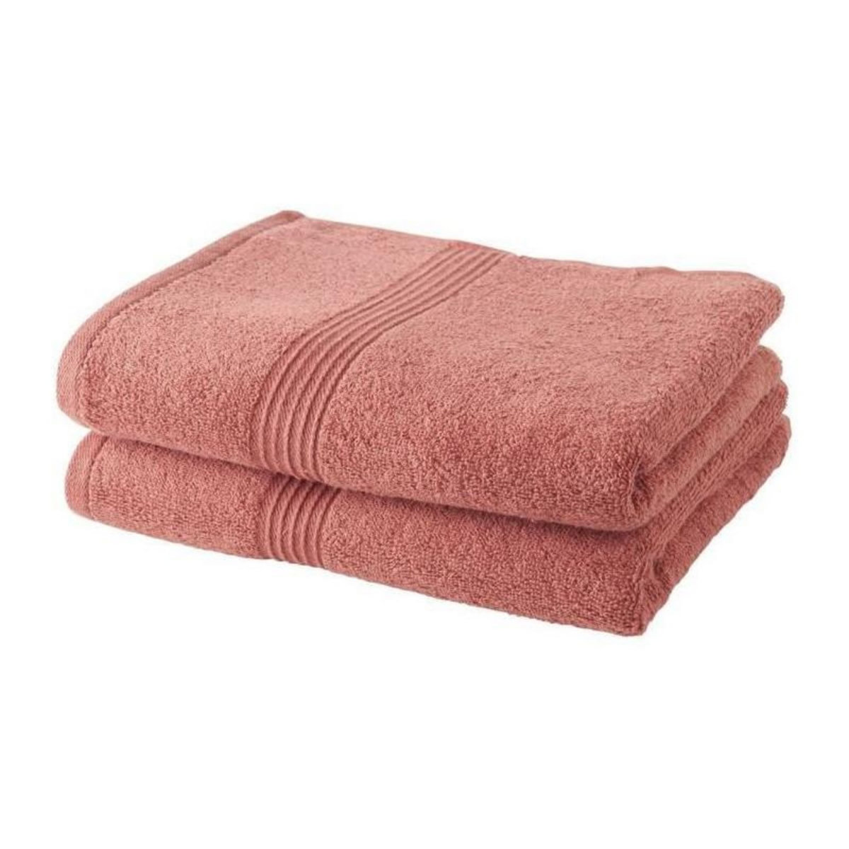 Today TODAY Lot de 2 Serviettes de Bain 100% coton - 50x100 cm - Terracotta