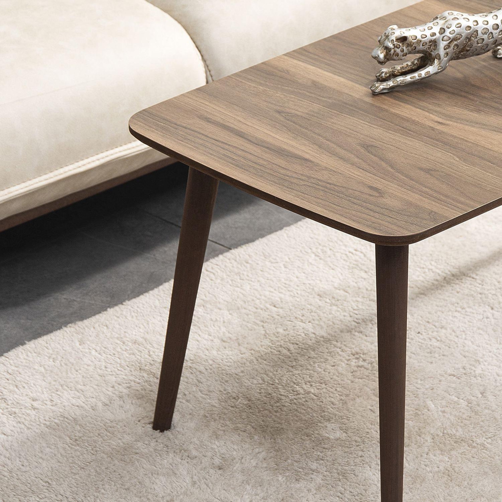 Voir la diapositive 3 : Habitat et Jardin Table basse en bois  luci  100 x 53 x 45 cm - noyer