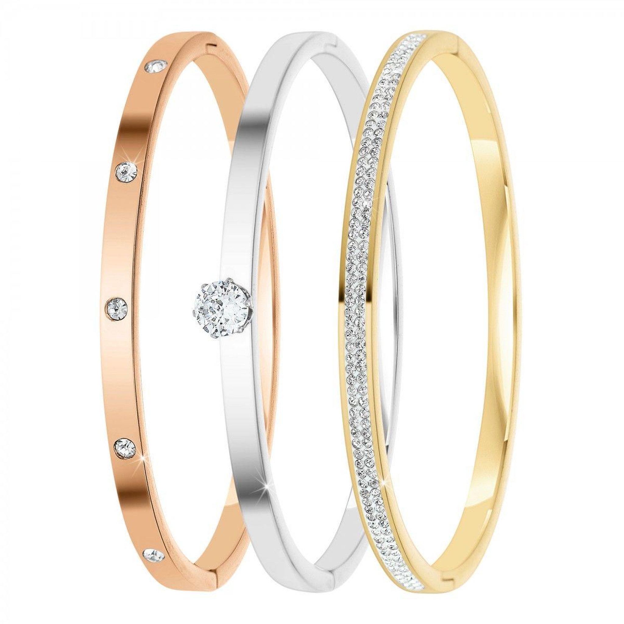 Voir la diapositive 1 : SC CRYSTAL Lot de 3 bracelets ornés de Cristaux scintillants par SC Crystal