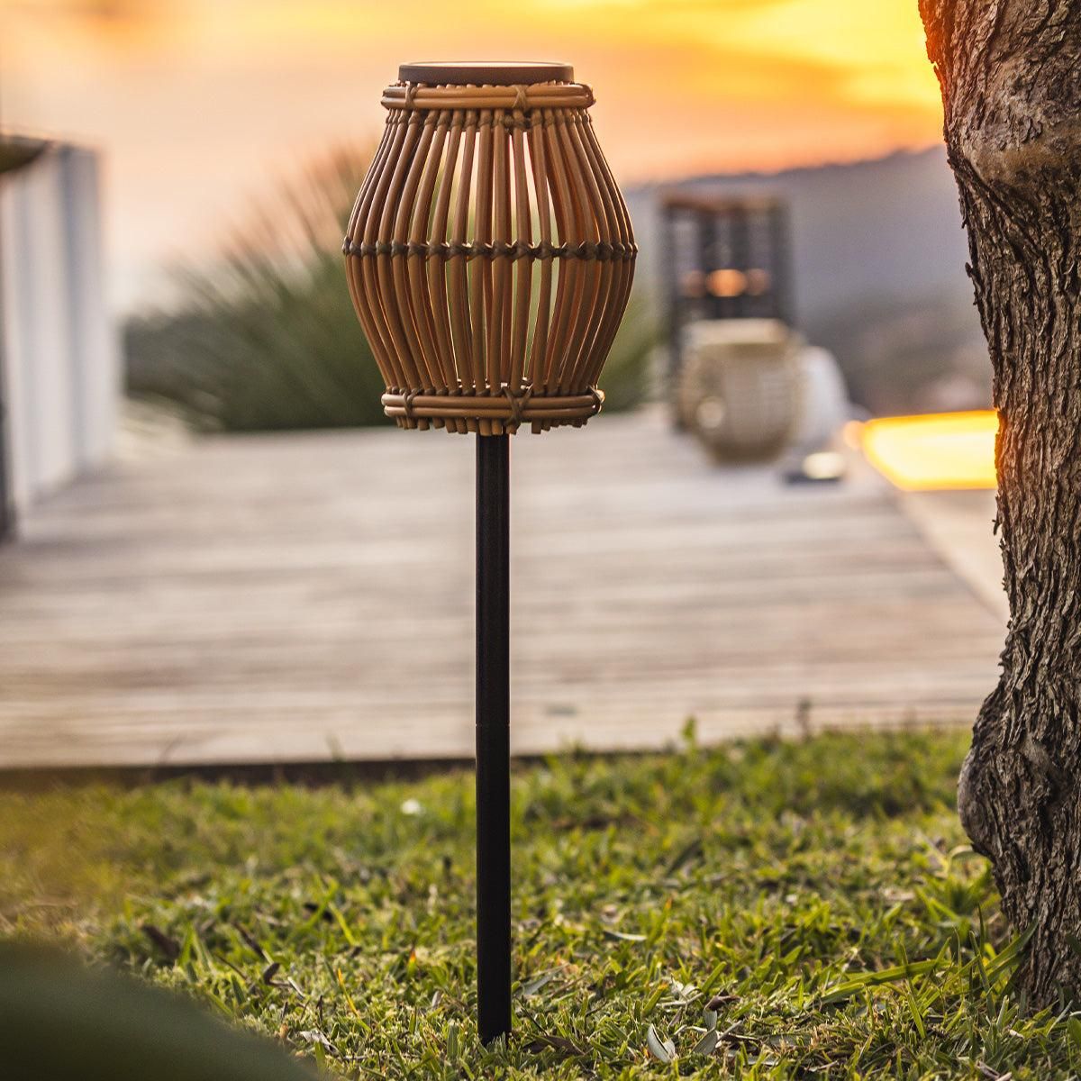 Lumisky Balise solaire à planter SILVINA Beige Plastique H70cm
