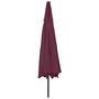 Voir la diapositive 5 : VIDAXL Parasol de jardin avec lumieres LED mat en metal rouge bordeaux