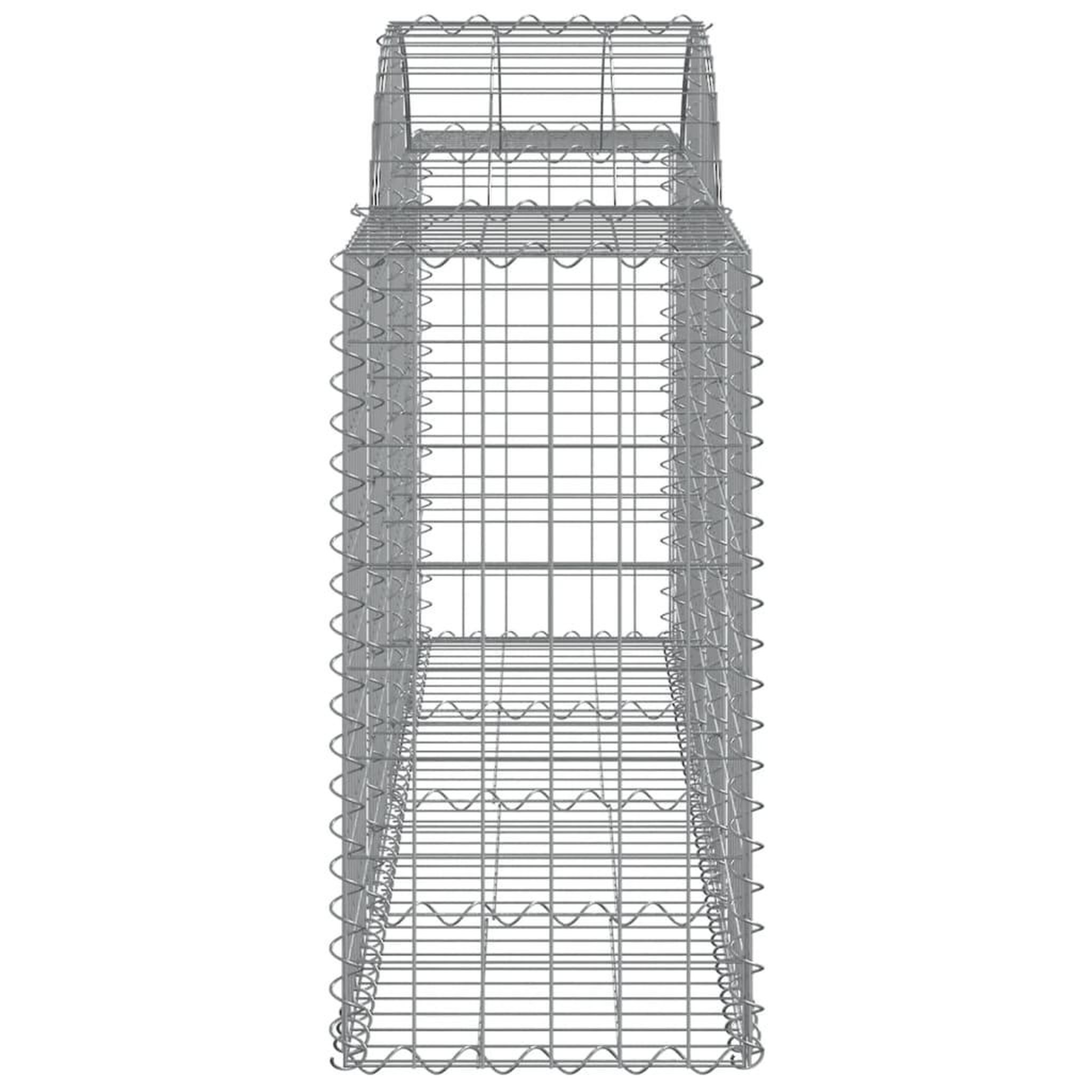 Voir la diapositive 5 : VIDAXL Paniers a gabions arques 7 pcs 200x50x80/100 cm Fer galvanise