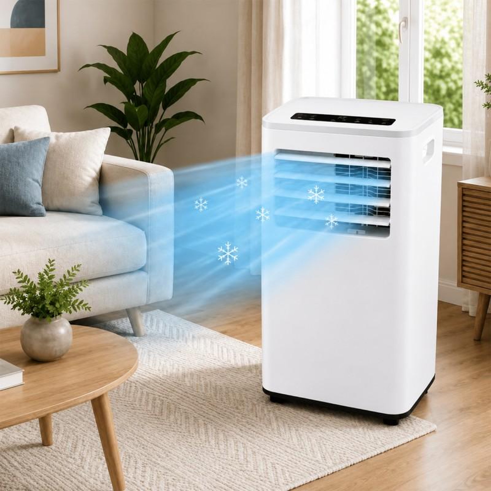Voir la diapositive 2 : Climatiseur Mobile 3-en-1 Multifonction 9 000 Btu Avec Déshumidification