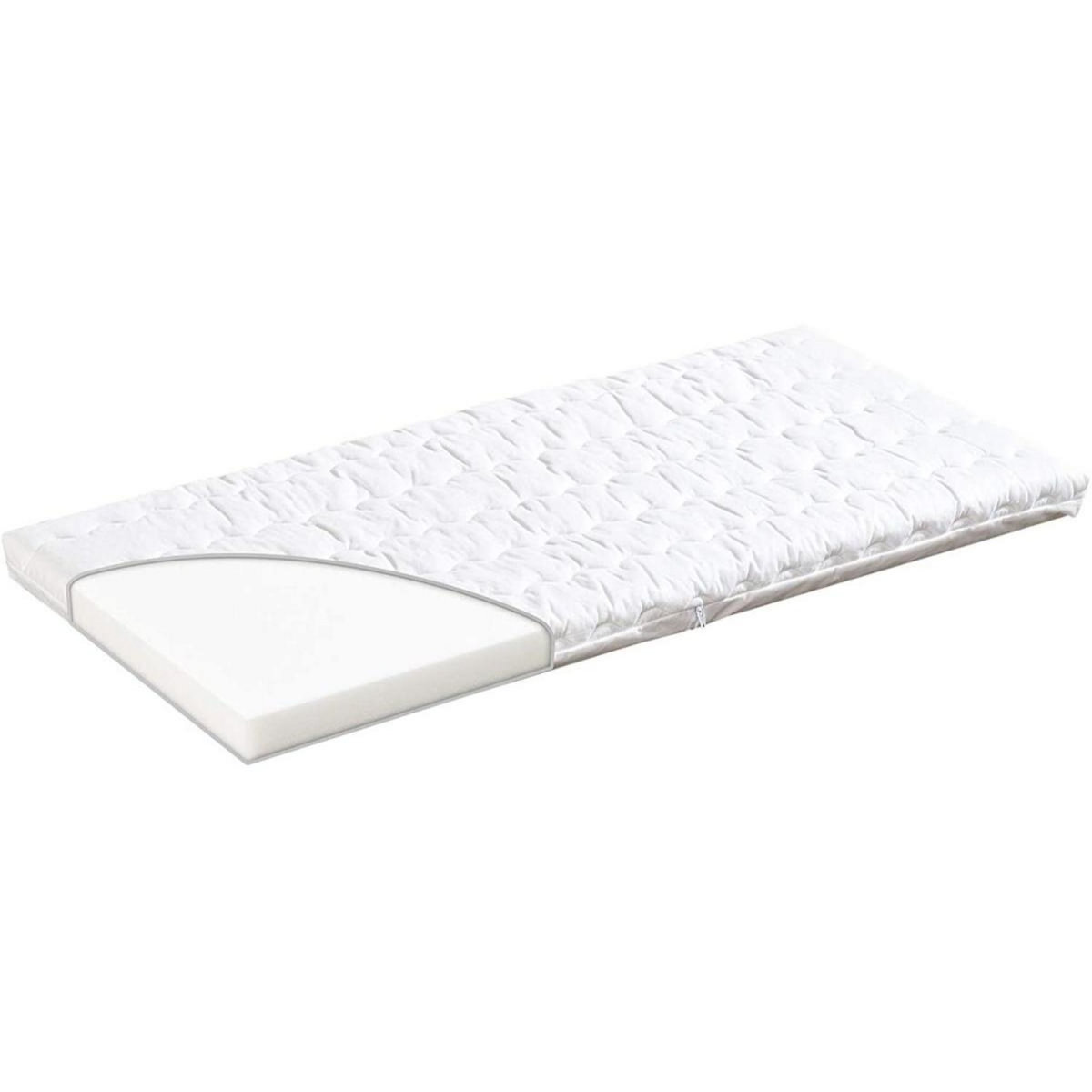 TISSI Lit Maxi Boxspring bois naturel avec matelas 90 x 50