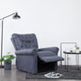 Voir la diapositive 3 : VIDAXL Chaise inclinable Gris Similicuir daim