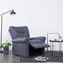 Voir la diapositive 3 : VIDAXL Chaise inclinable Gris Similicuir daim