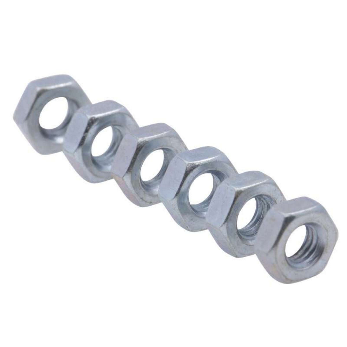  Vis à métaux zinguée tête cylindrique bombée PZ cruciforme Vissal Ø 6x30 mm  lot de 10 vis+écrou