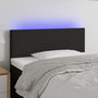 Voir la diapositive 1 : VIDAXL Tete de lit a LED Noir 100x5x78/88 cm Tissu
