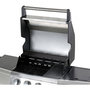 Voir la diapositive 4 : Habitat et Jardin Barbecue gaz avec couvercle en verre  Bingo 5  - 4 brûleurs + 1 latéral + Housse protection - 15.2 kW - Noir