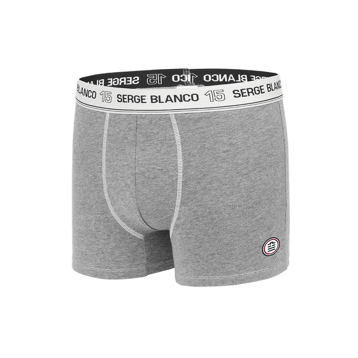 SERGE BLANCO Lot de 4 Boxers coton homme avec surpiqûres Class
