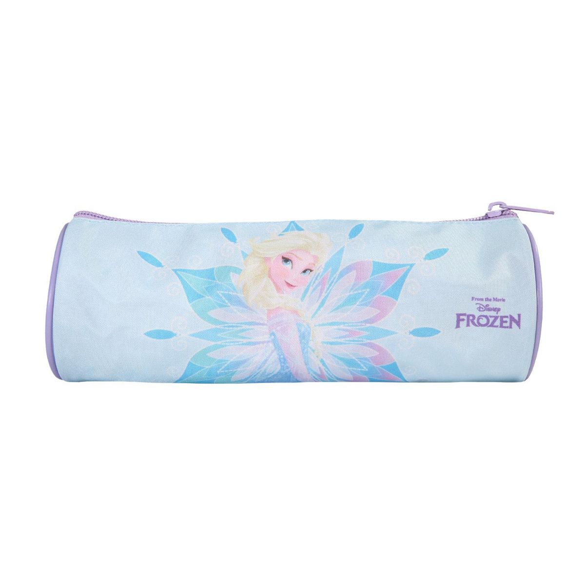 Bagtrotter Bagtrotter - La Reine des Neiges - Frozen - Disney -Trousse Scolaire Ronde - Turquoise - 1 Compartiment Zippé - 22x7x7cm - Matière Polyester - Accessoire et Papeterie Scolaire
