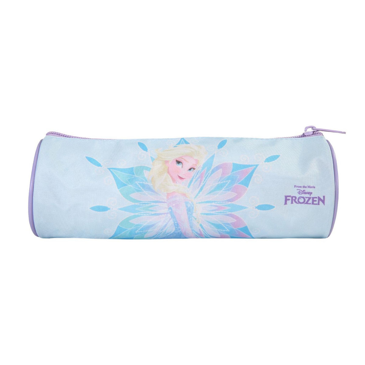 Bagtrotter Bagtrotter - La Reine des Neiges - Frozen - Disney -Trousse Scolaire Ronde - Turquoise - 1 Compartiment Zippé - 22x7x7cm - Matière Polyester - Accessoire et Papeterie Scolaire