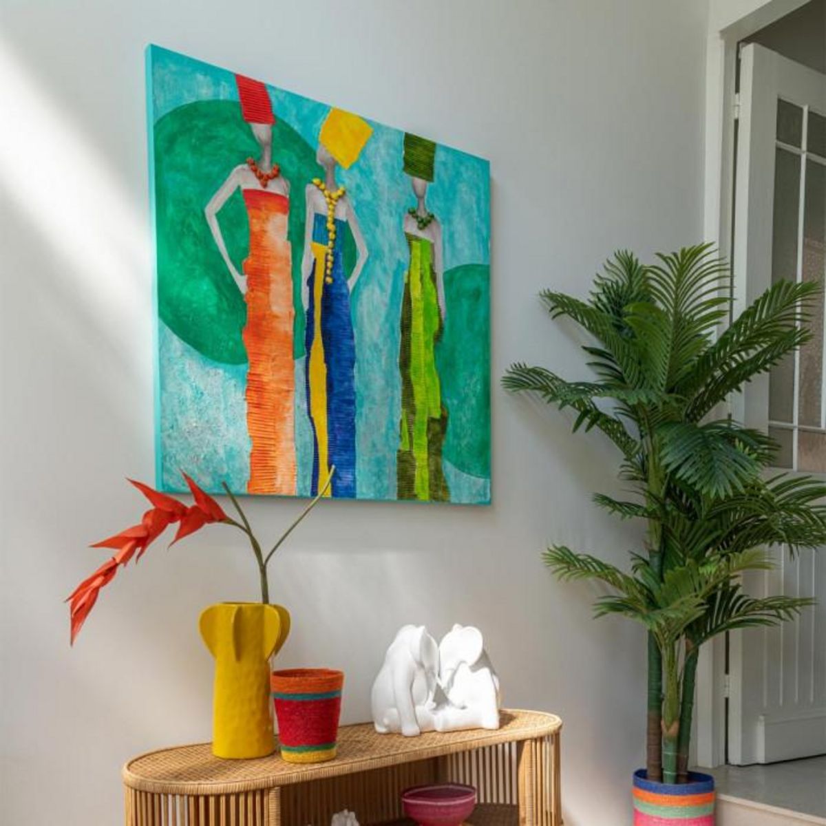 Paris Prix Toile Peinture Déco  Fog  100x100cm Multicolore