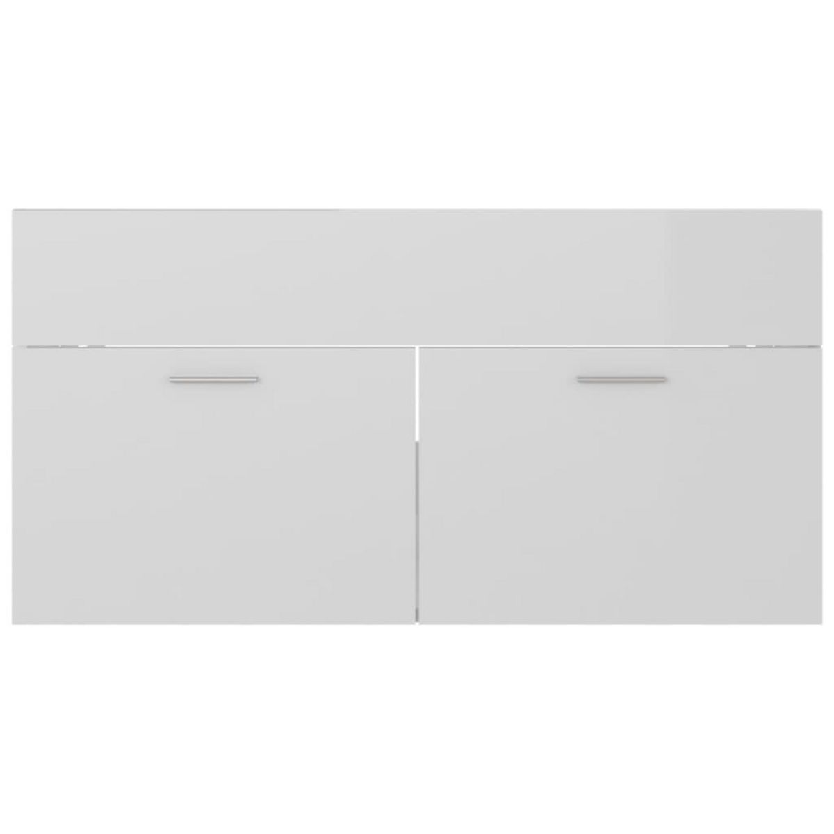 VIDAXL Armoire d'evier Blanc brillant 90x38,5x46 cm Bois d'ingenierie
